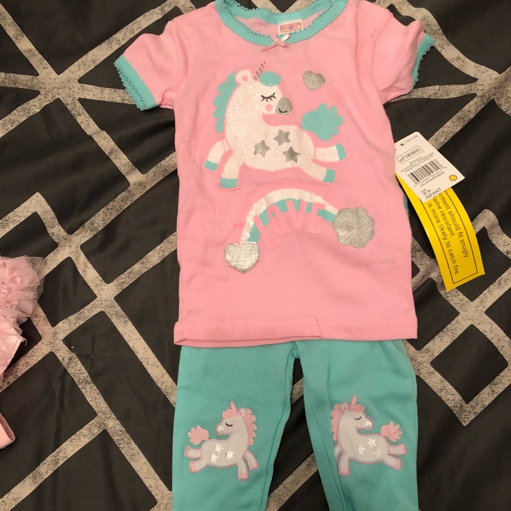 Brand new with tags 18 month unicorn pajamas